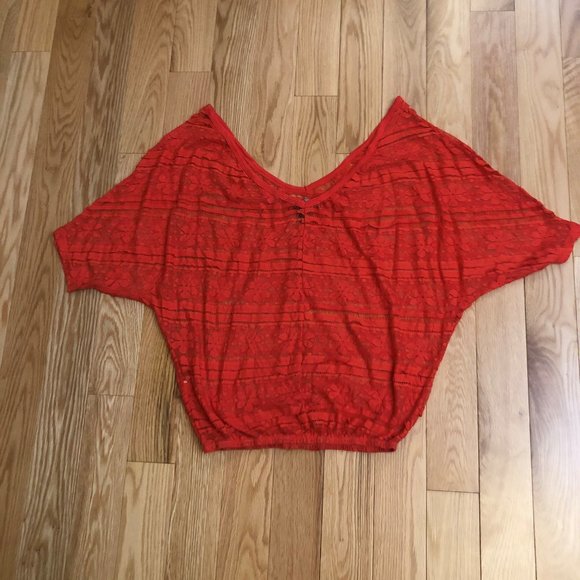 NWOT Lace Swim suit cover up top - Picture 6 of 12